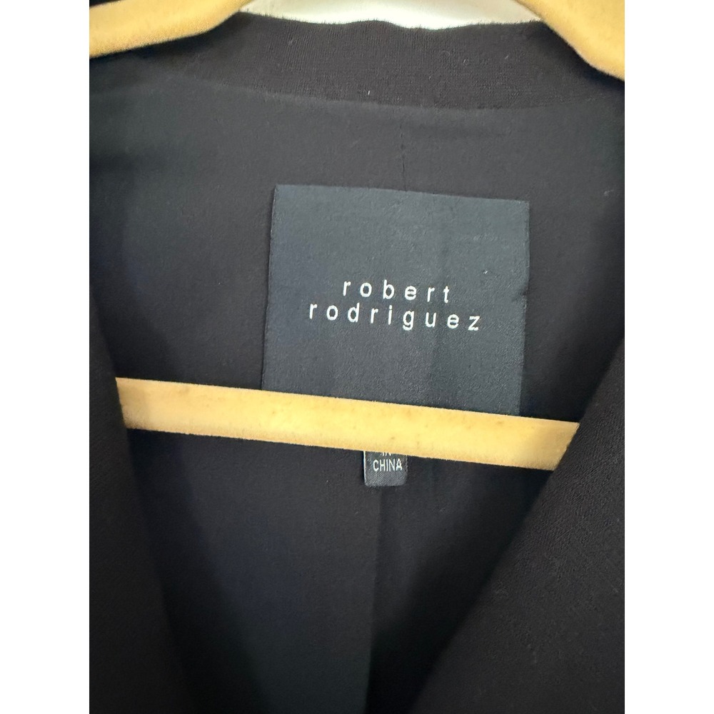 Robert Rodriguez Black Corset Hook & Eye Structured Blazer Jacket Size 4 - Picture 3 of 9